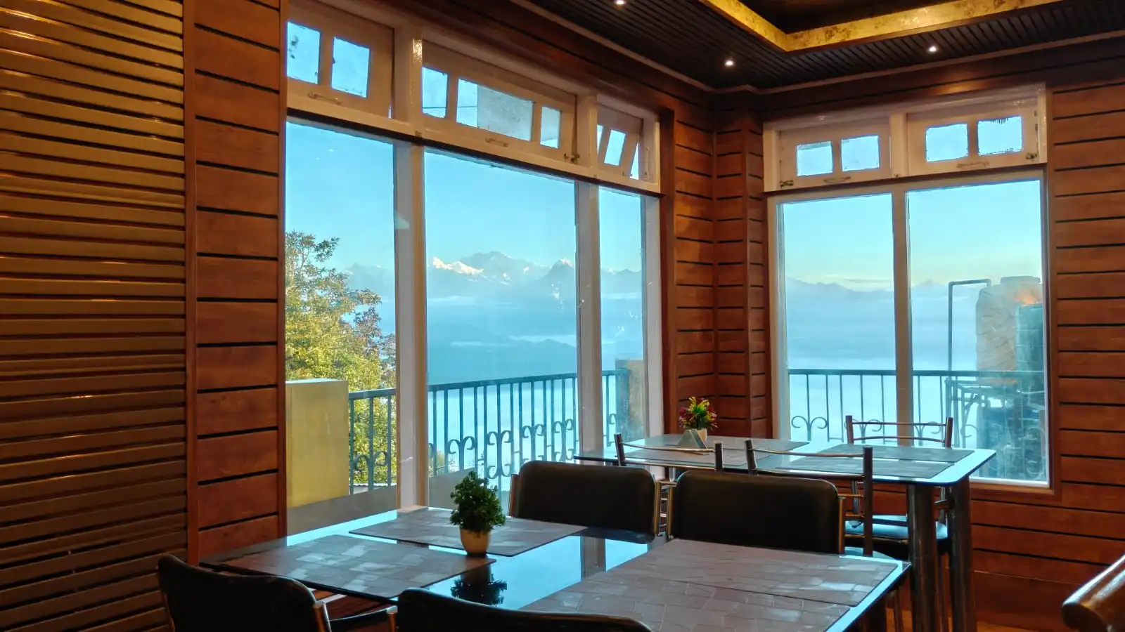 Dining area at View Point Residency Darjeeling